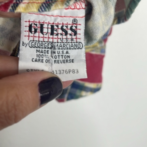 Guess George's Marciano Vintage Women's Flannel Western Multi Shirt Size Medium - Picture 5 of 7